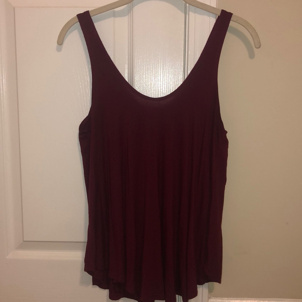 Flowy maroon tank top